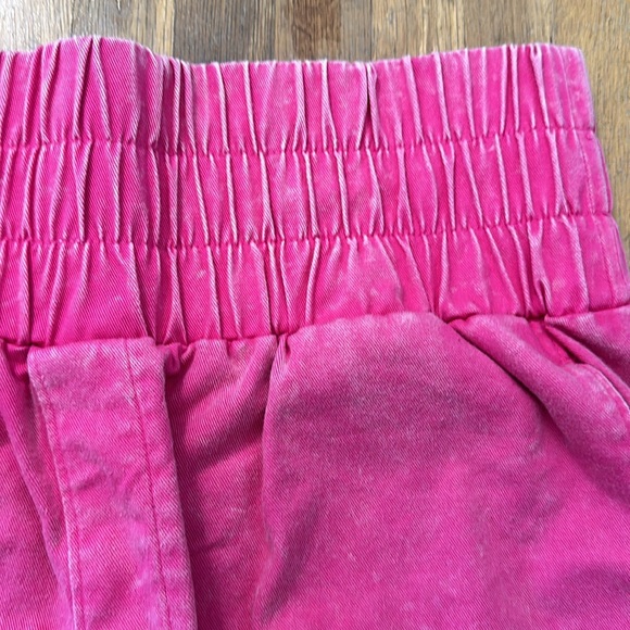 New In | Women’s pink, high waisted, thick banded shorts - Picture 7 of 16